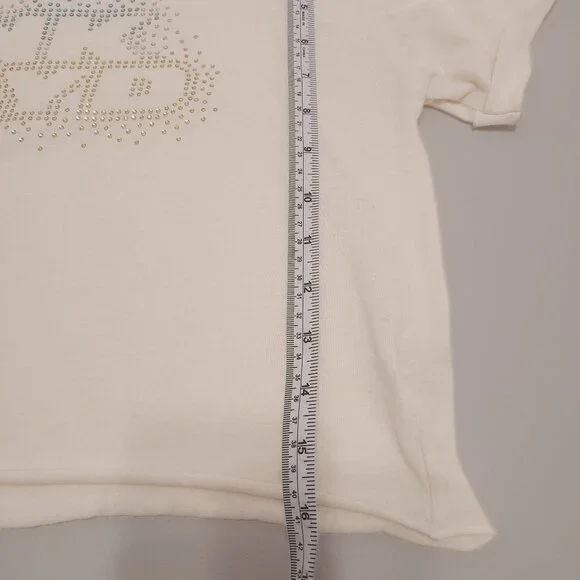 Pink Floyd Cropped Graphic Tee with Rhinestone Logo – Size L - Picture 7 of 8